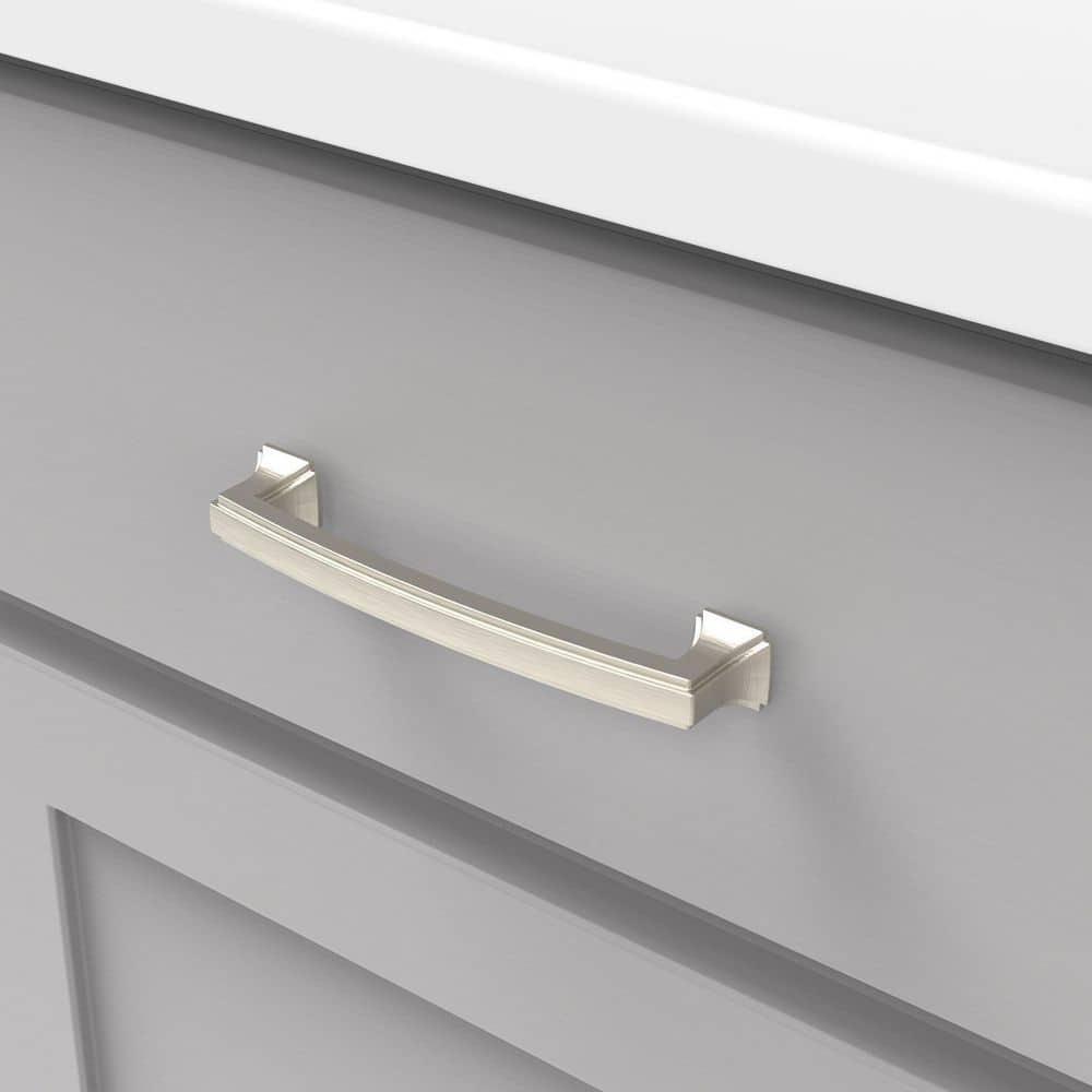 Hickory Hardware Bridges Collection Handle Pull - 5-1/16" Center to Center Cabinet Pull Satin Nickel - Transitional, Deco Hardware for Drawers & Cabinets