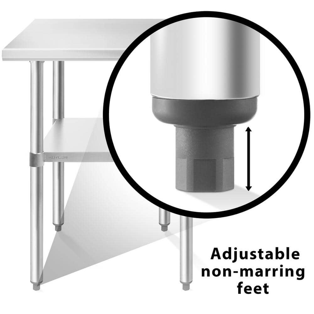 Amgood 30 in. x 24 in. Stainless Steel Table