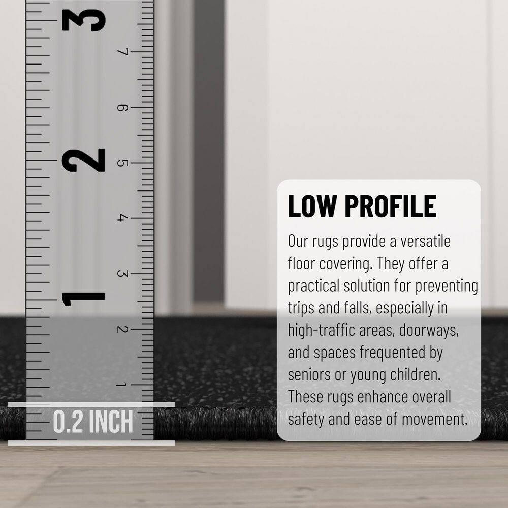 Ottomanson Ottohome Non-Slip Solid Area Rug For Living Room, Hallway Runner, Entryway Rug