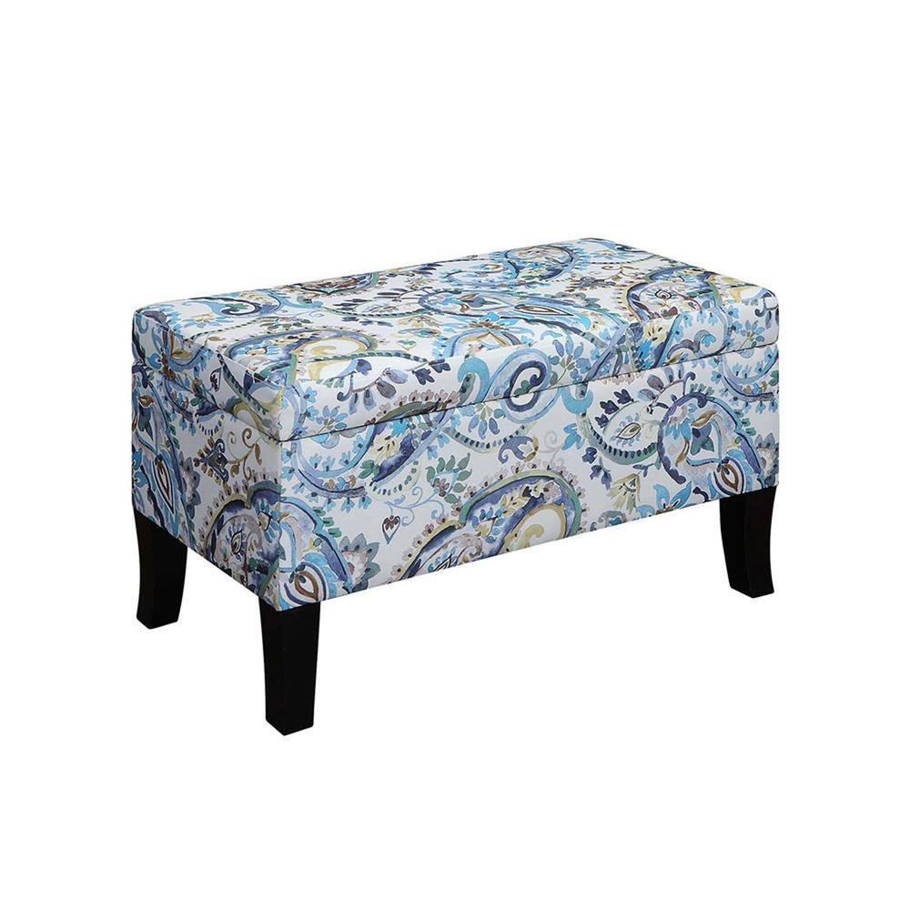 Convenience Concepts Designs4Comfort Winslow Storage Ottoman, Paisley Fabric