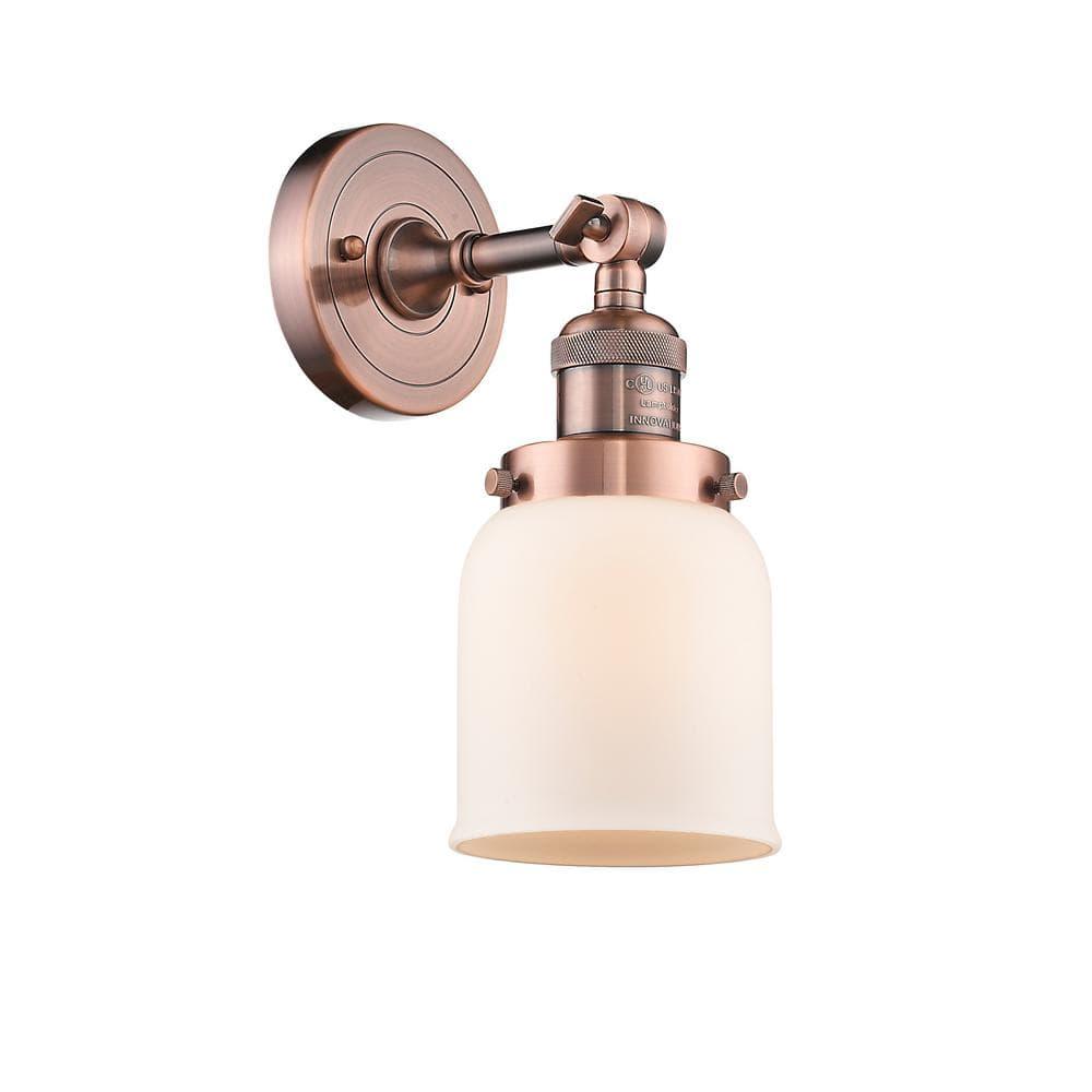 Innovations Lighting Bell 1 - Light Sconce in Antique Copper