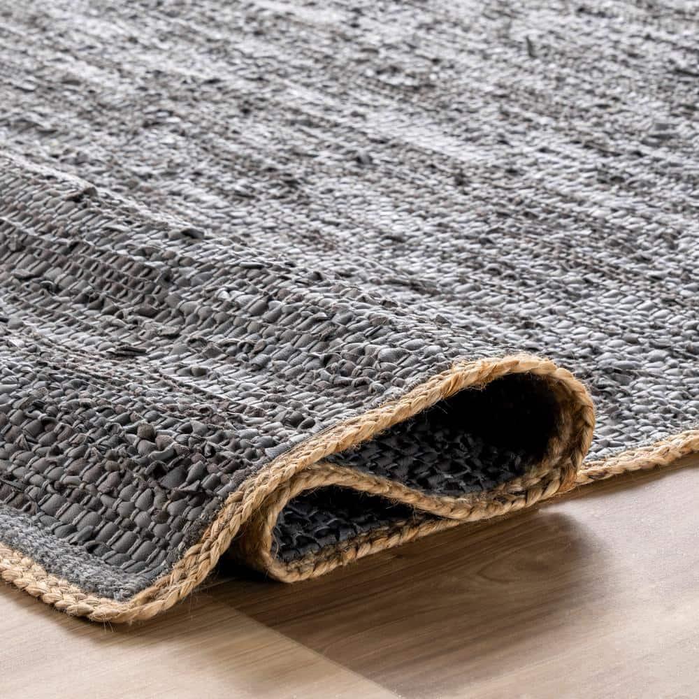 Nuloom Sabby Hand Woven Leather Flatweave Indoor Area Rug, 3' x 5'