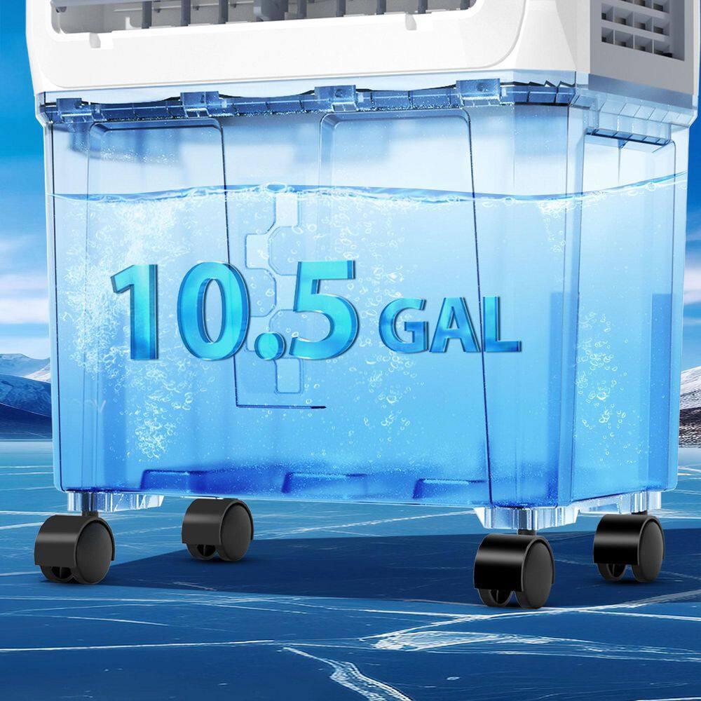 LIFEPLUS LIFEPLUS Portable Evaporative Air Cooler, 3500 CFM Swamp Cooler 11 Gallon Tank and Remote