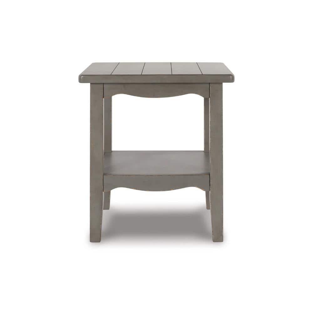 Signature Design by Ashley Traditional Charina End Table, Antique Gray