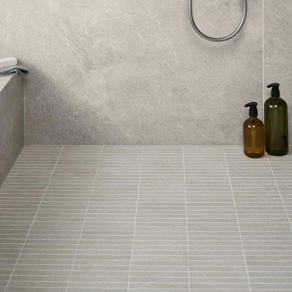 Monolith 11.81 In. X 11.81 In. Stacked Matte Porcelain Mosaic Floor And Wall Tile (0.96 Sq. Ft. / Each)