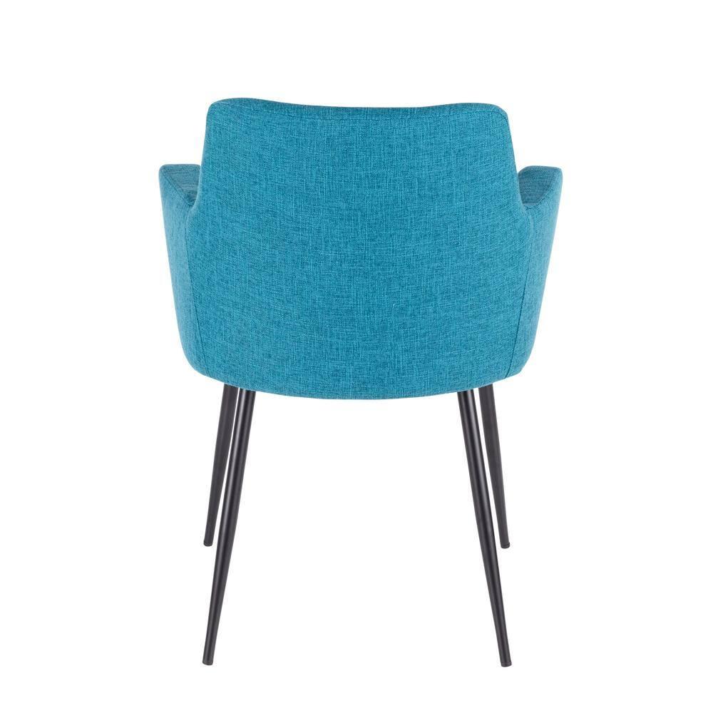 LumiSource Set of 2 Andrew Contemporary Dining/Accent Chair Teal