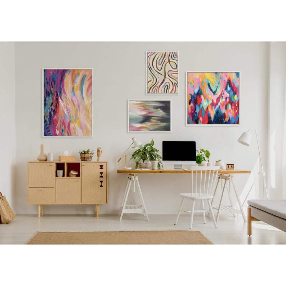 30" x 30" Sylvie EV Brushstroke 100 by Jessi Raulet - Kate & Laurel: Modern Wall Decor Canvas