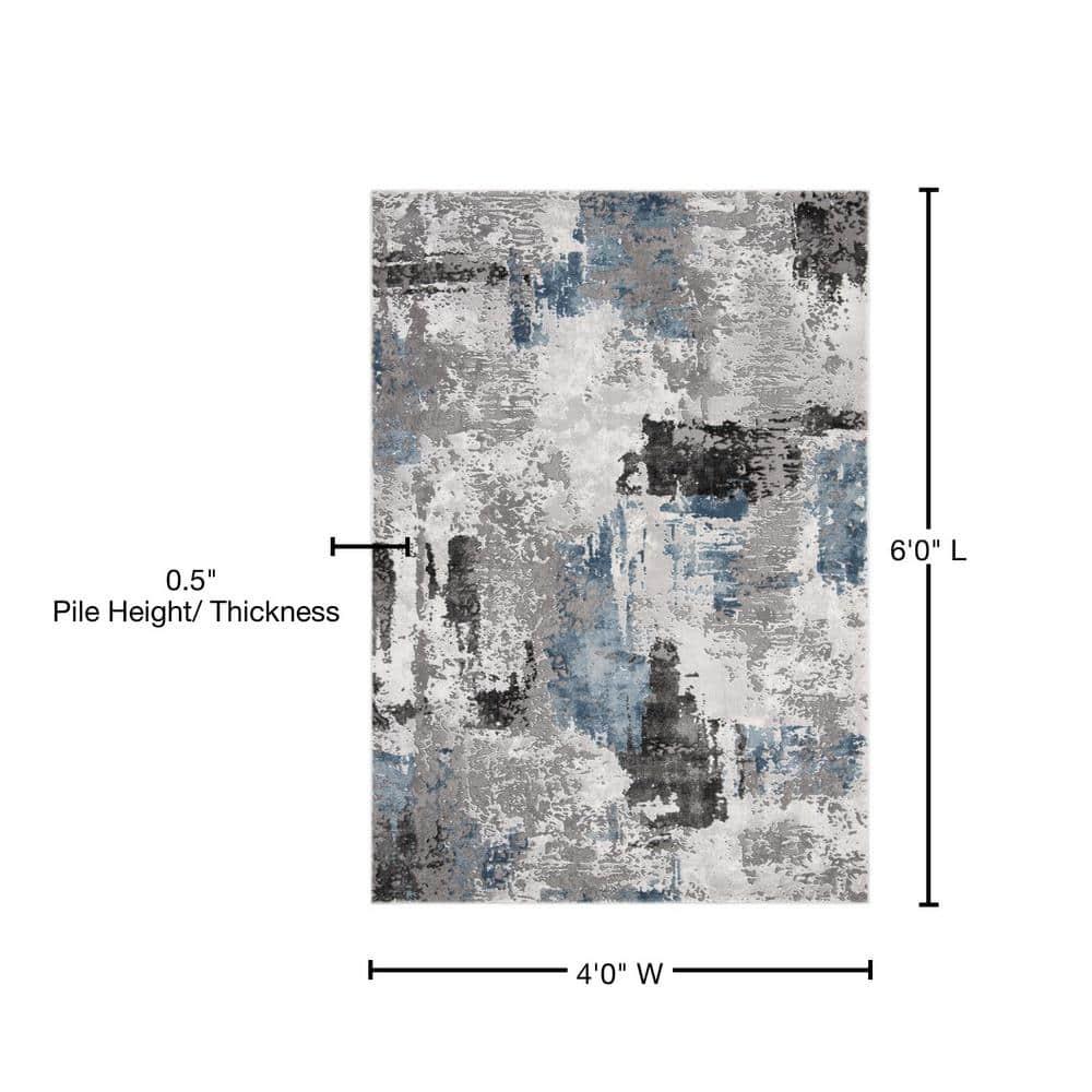 Craft CFT820 Loomed Indoor Area Rug - Grey/Blue - 4'x6' - Safavieh