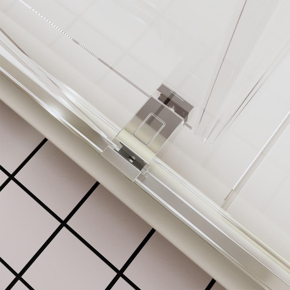 56-60"W x 76"H Double sliding shower door with 10 mm tempered glass