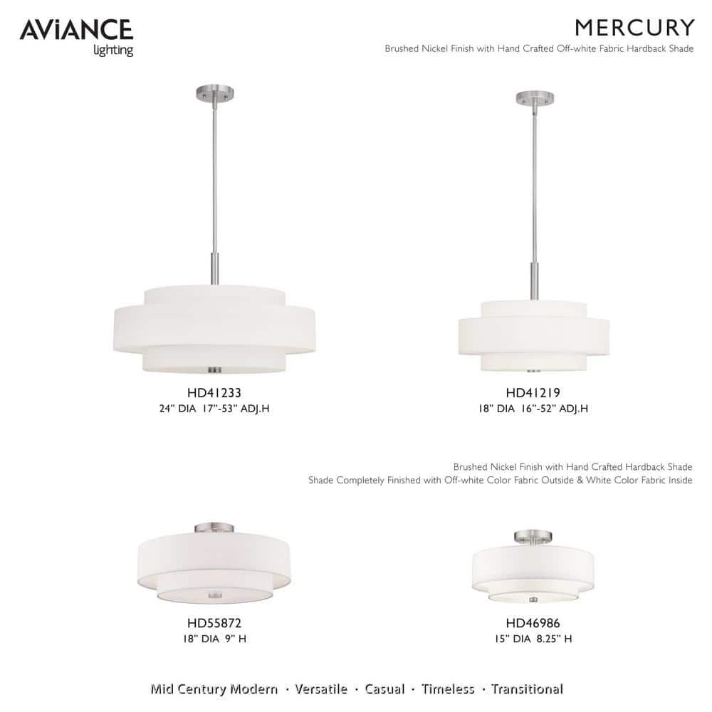 Livex Lighting Meridian 4 - Light Pendant in  Brushed Nickel
