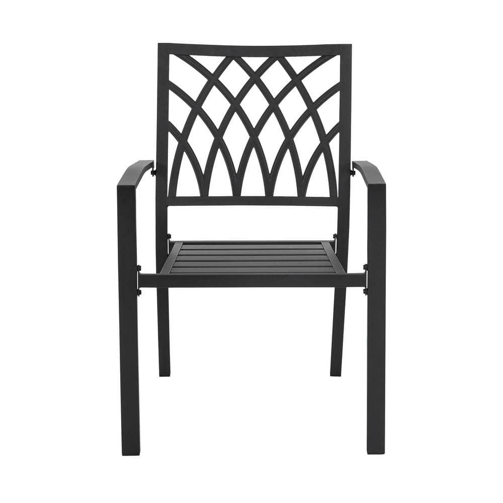 Nuu Garden Outdoor 7-Piece Iron Dining Set with 1.77'' Umbrella Hole
