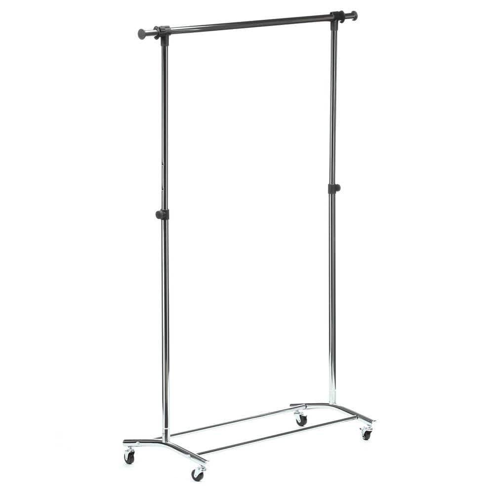Honey-Can-Do Chrome Garment Rack: Steel Frame Wardrobe & Hanger Rack, Closet Storage, 70.5" Height, 30 lb Capacity