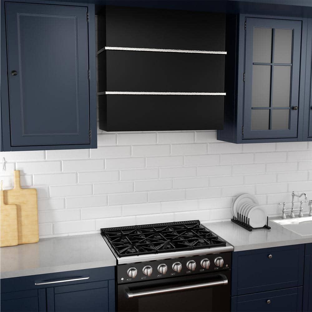 Akicon Akicon 30" Stainless Steel 600 CFM Ducted (Vented) Wall Mounted Required Range Hood AK-HS30HC-JBN