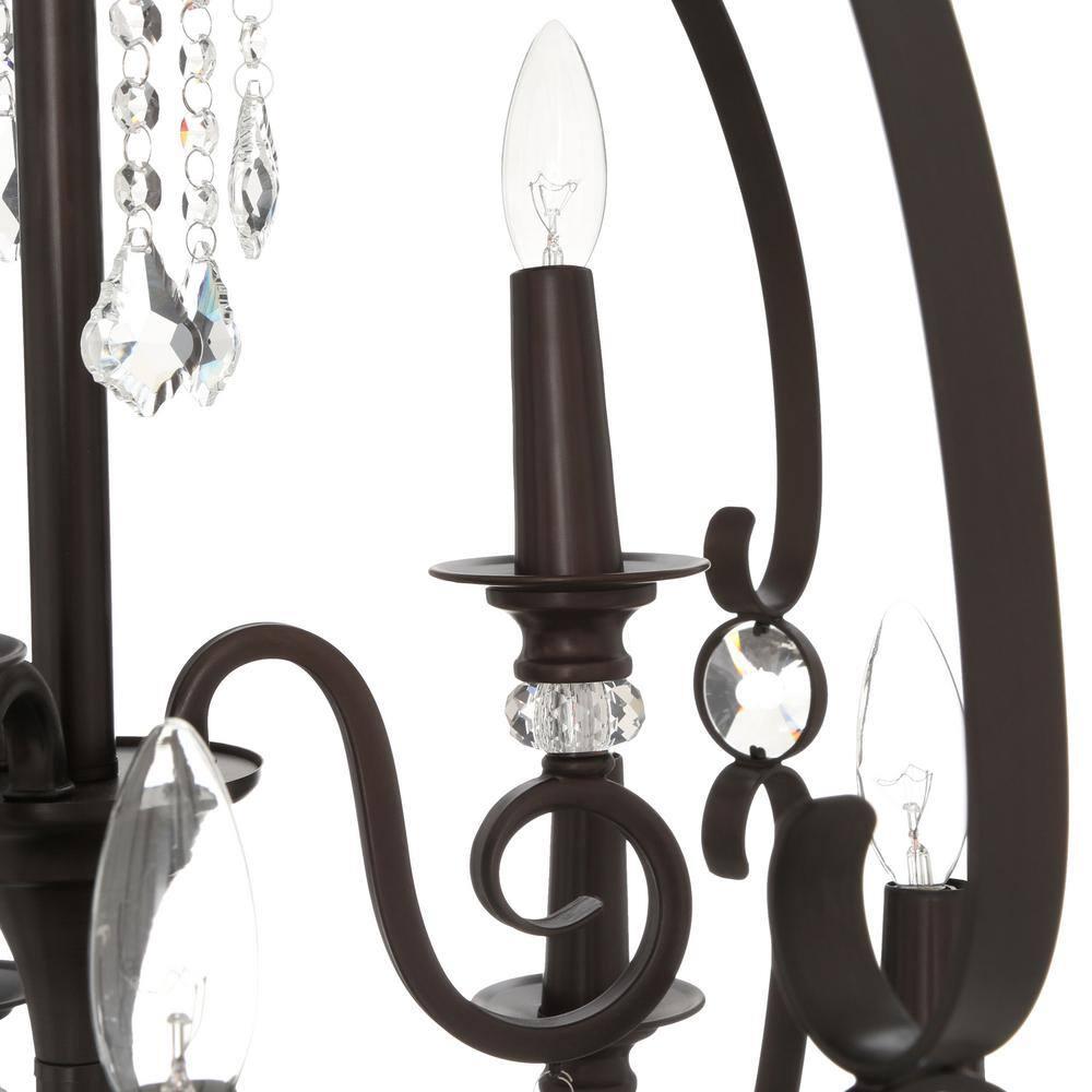 Ella 2 Tier - 9 Light Chandelier in Brushed Etruscan Bronze