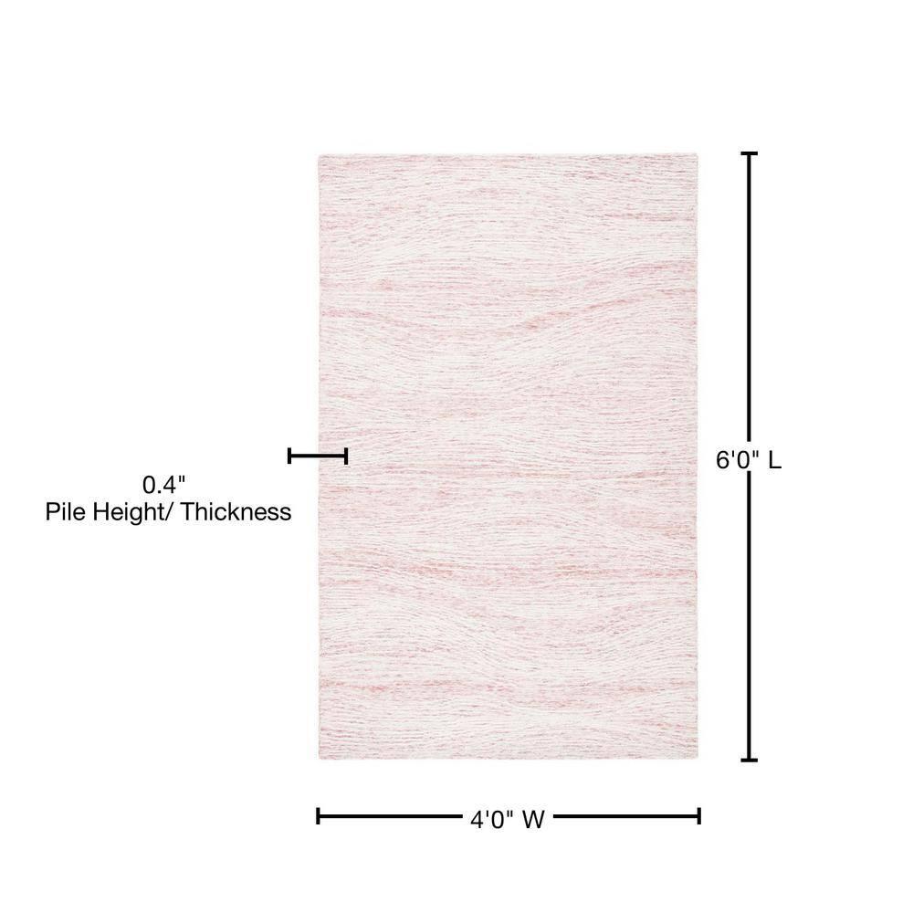 Metro MET995 Hand Tufted Indoor Area Rug - Pink/Ivory - 4'x6' - Safavieh
