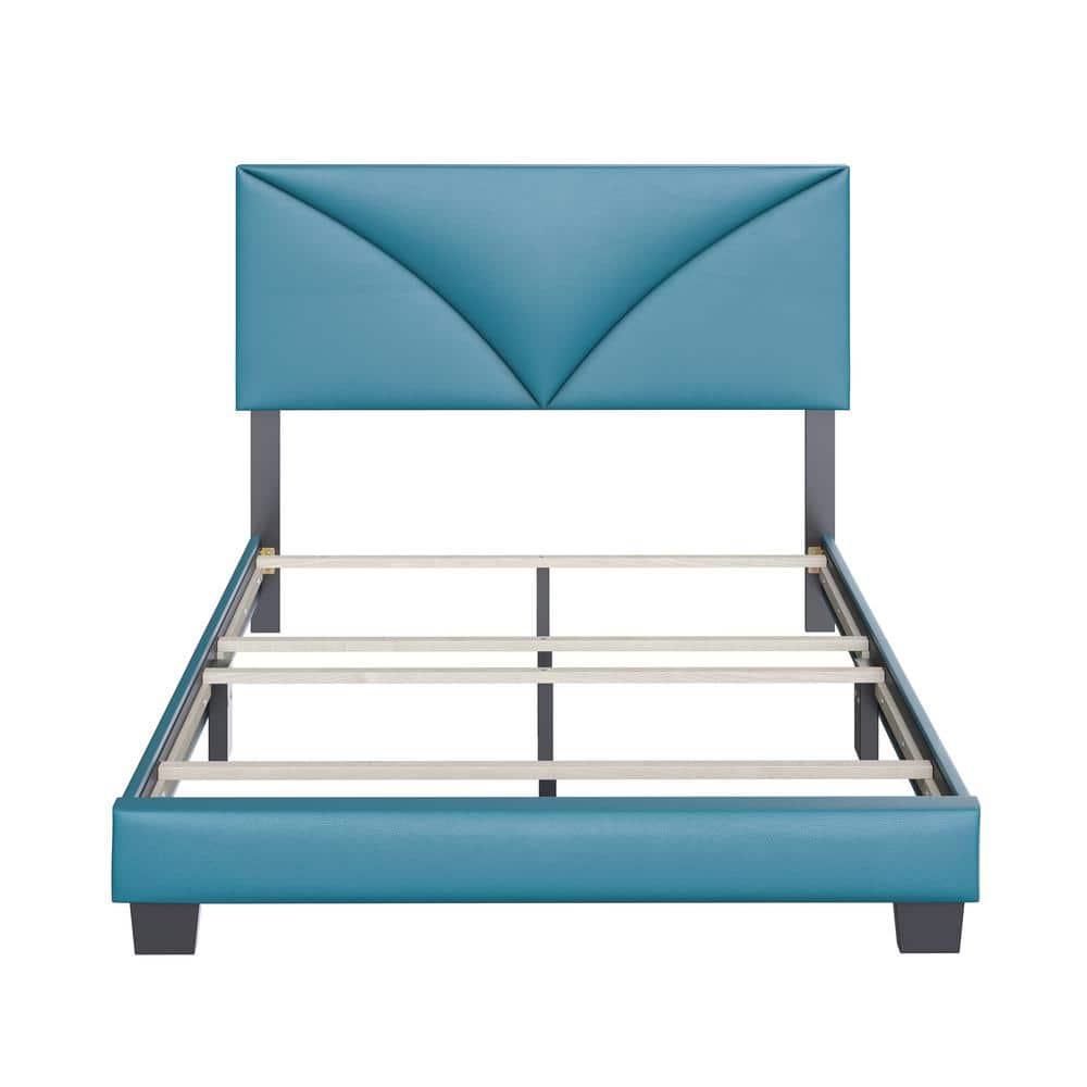 Boyd Sleep Cornerstone Faux Leather Upholstered Platform Bed, Teal, Full