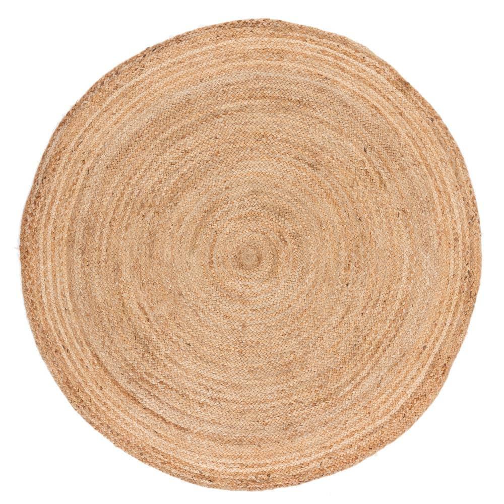Natural Fiber NF801 Hand Woven Indoor Area Rug - Natural/Natural - 3' Round - Safavieh