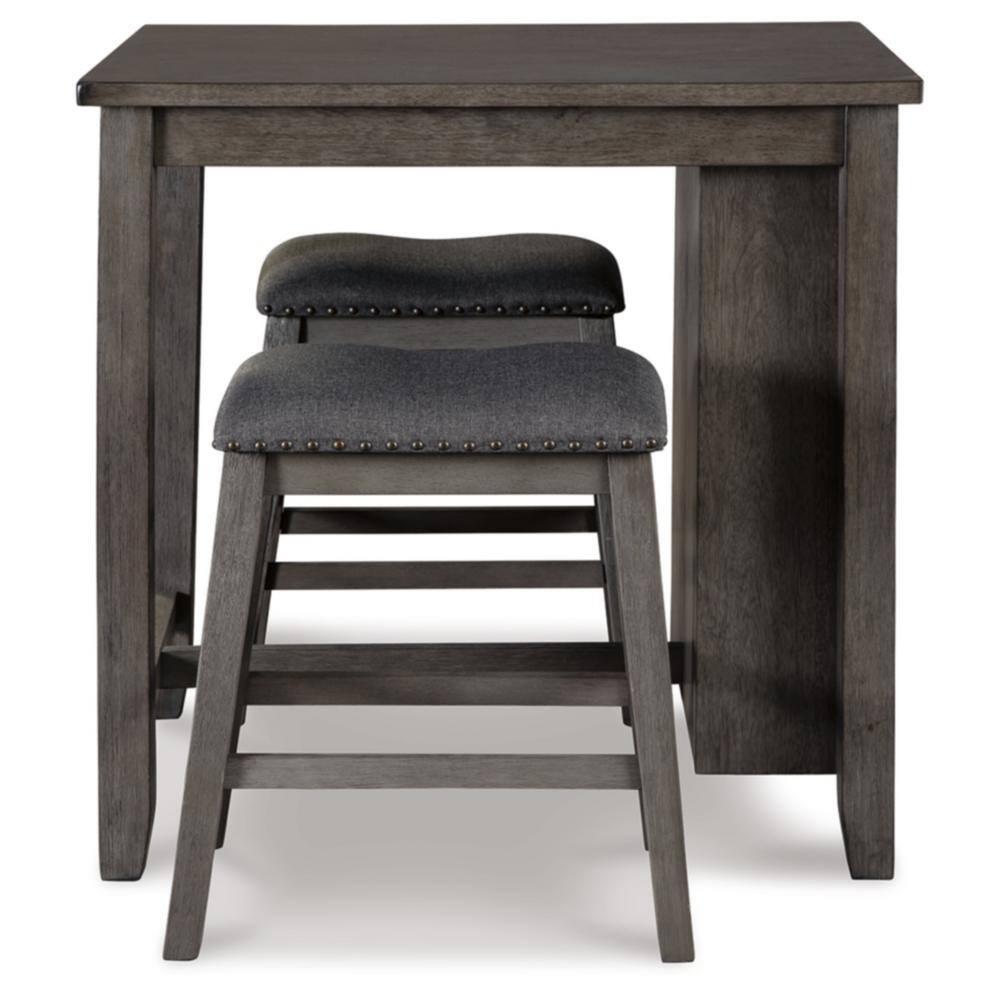 Set of 3 Caitbrook Counter Height Dining Table and Bar Stools Gray - Signature Design by Ashley