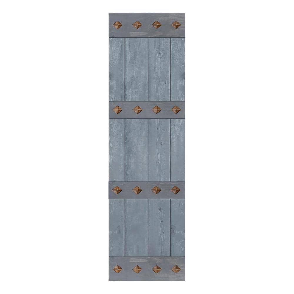 IsLife 84'' Solid Wood Paneled Matte without Installation Hardware Kit Barn Door