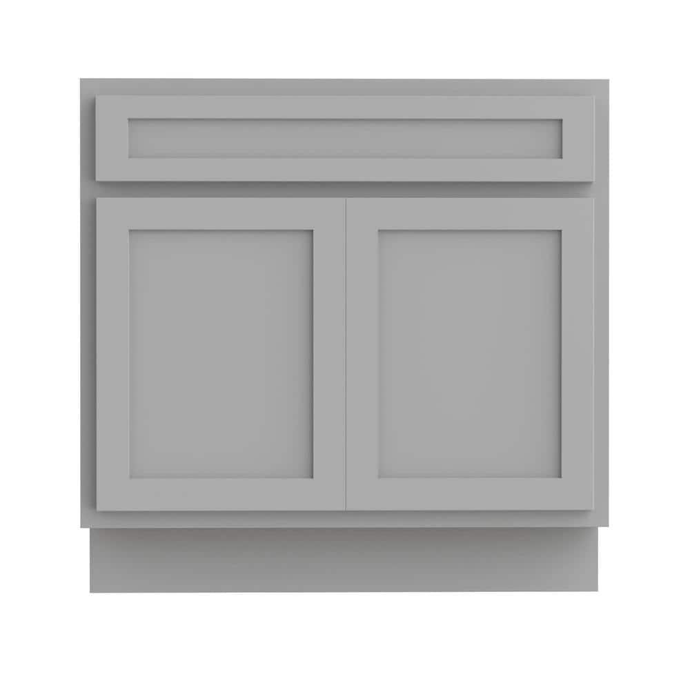 Vanity Art  Vanity Cabinet with Knockdown, Gray - 39 x 21 x 32.5 in.