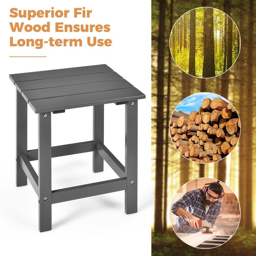 Costway Costway Solid Wood End Table