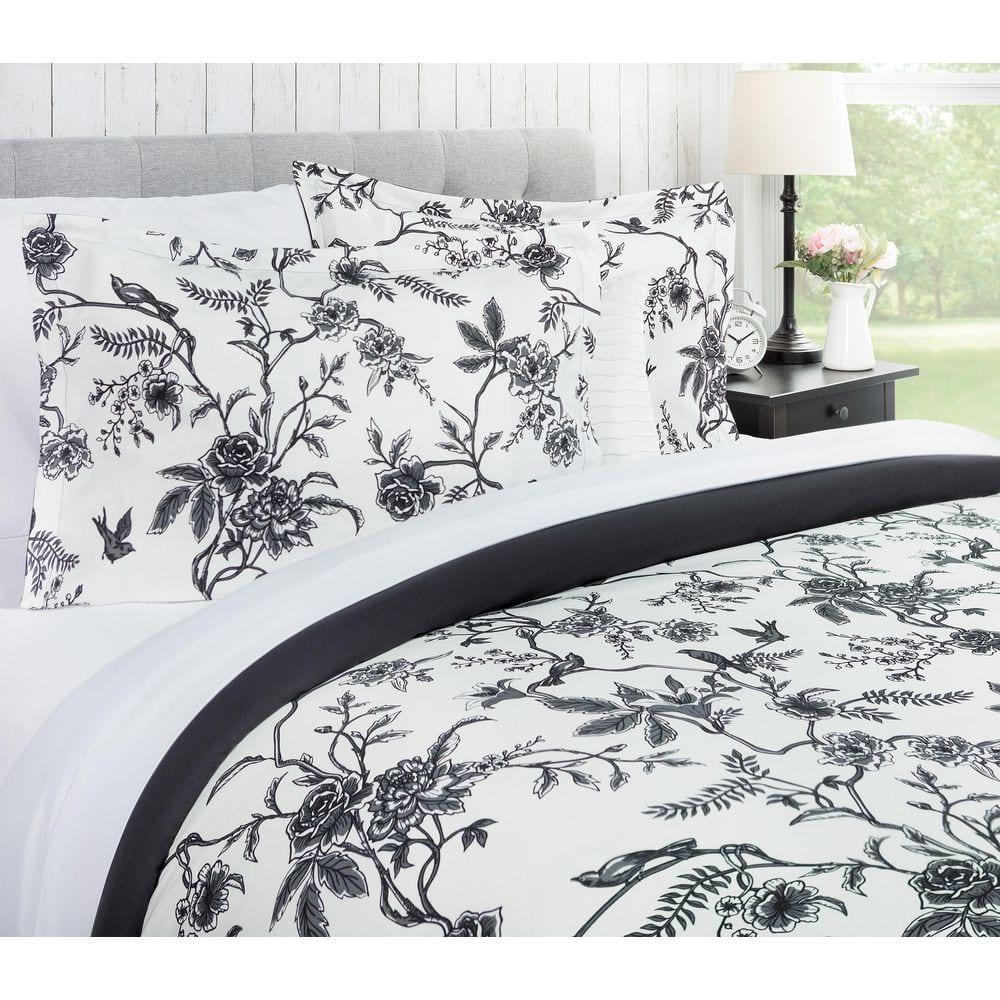 Chanasya Microfiber Reversible 3 Piece Duvet Cover Set