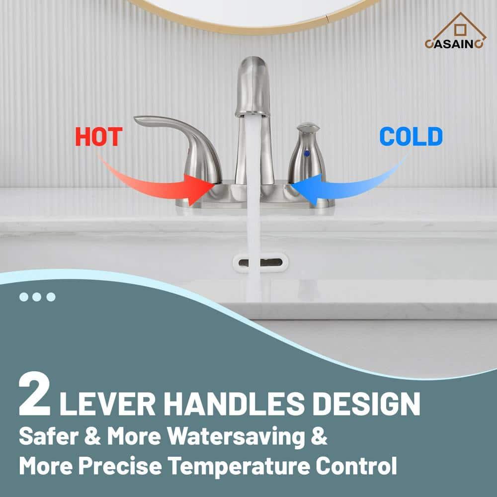 1.2 Flow Centerset Bathroom Sink Faucet with Drain