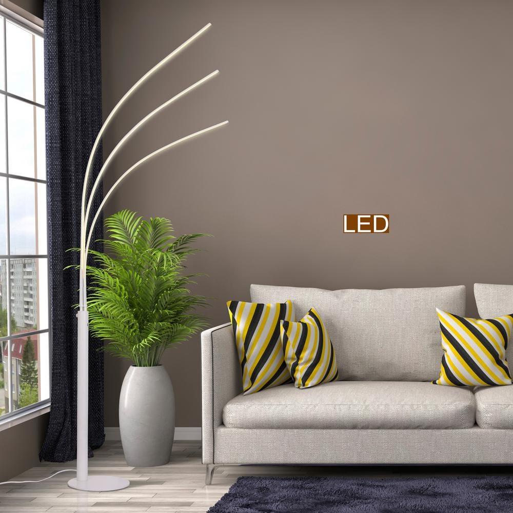Artiva  Aurora LED Arch Tree Floor Lamp, 92" - 92 white White
