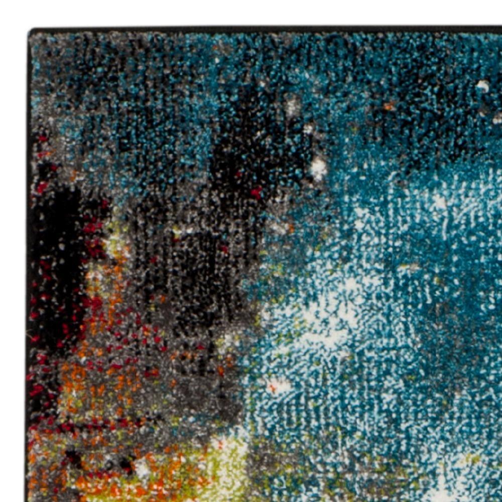 Galaxy GAL109 Power Loomed Indoor Runner - Orange/Multi - 2'3"x8' - Safavieh