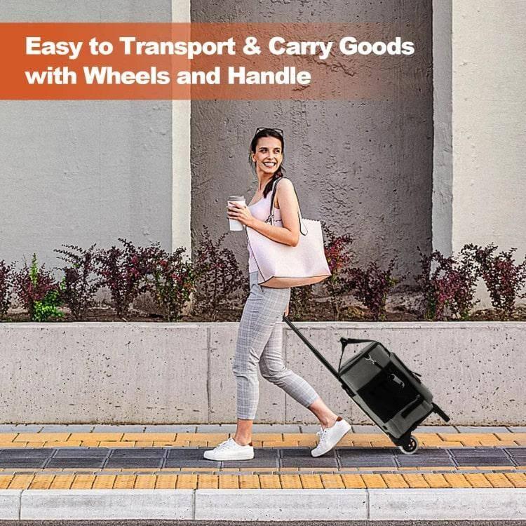 CasaCore 50-Can Large Leakproof Rolling Cooler with Detachable Bottom Plate