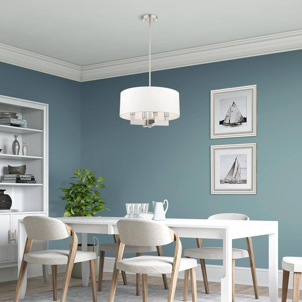 Livex Lighting Cresthaven 4 - Light Chandelier in  Brushed Nickel
