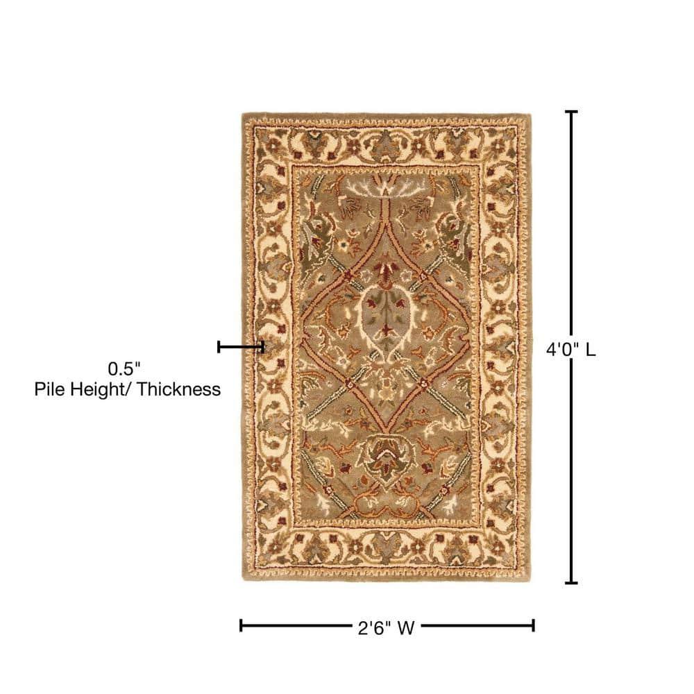 Persian Legend PL819 Hand Tufted Indoor Accent Rug - 2'6"x4' - Light Green/Beige - Safavieh