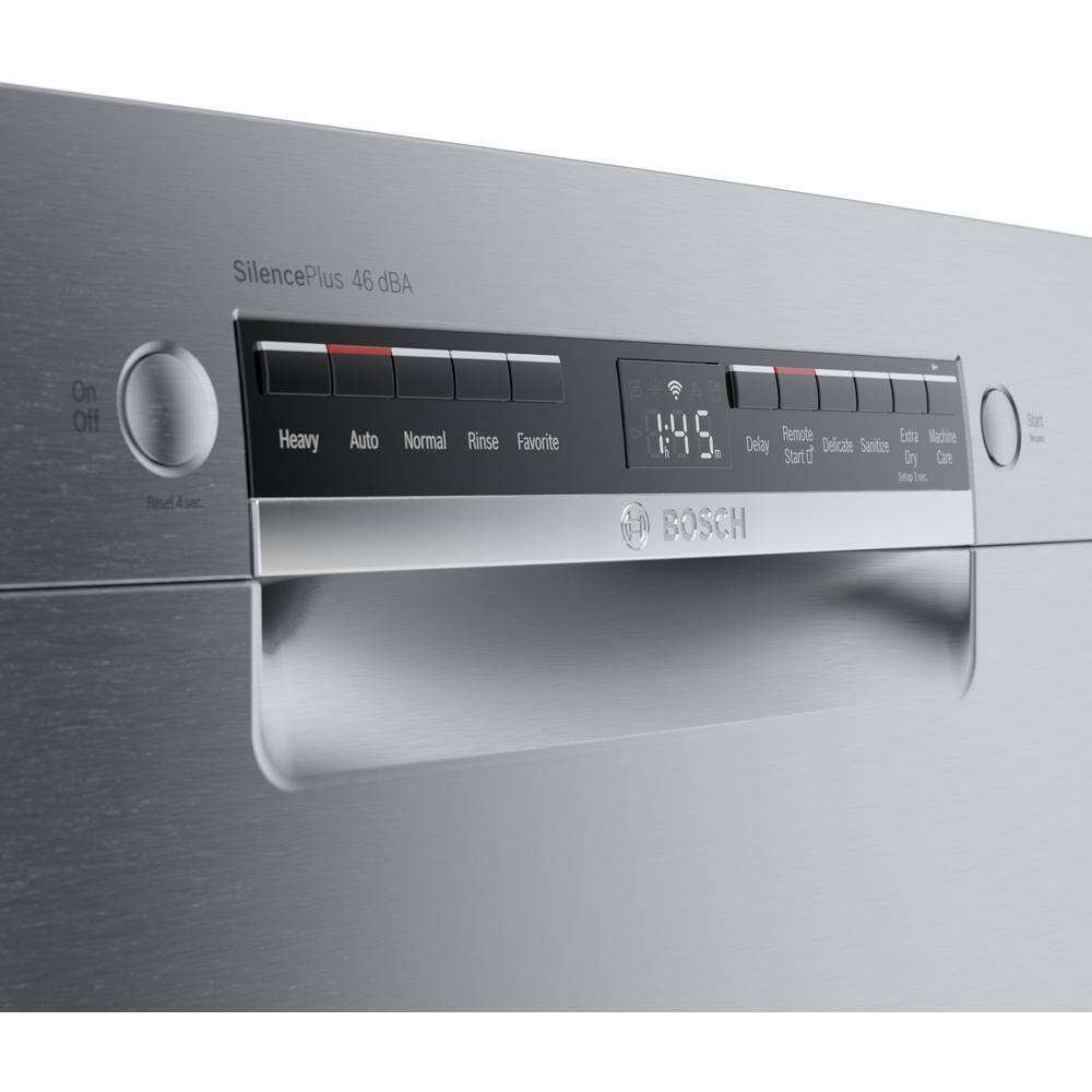 Bosch SGE53C55UC 300 Series 24" ADA Front Control Smart Built-In Dishwasher with Home Connect and 46 Dba