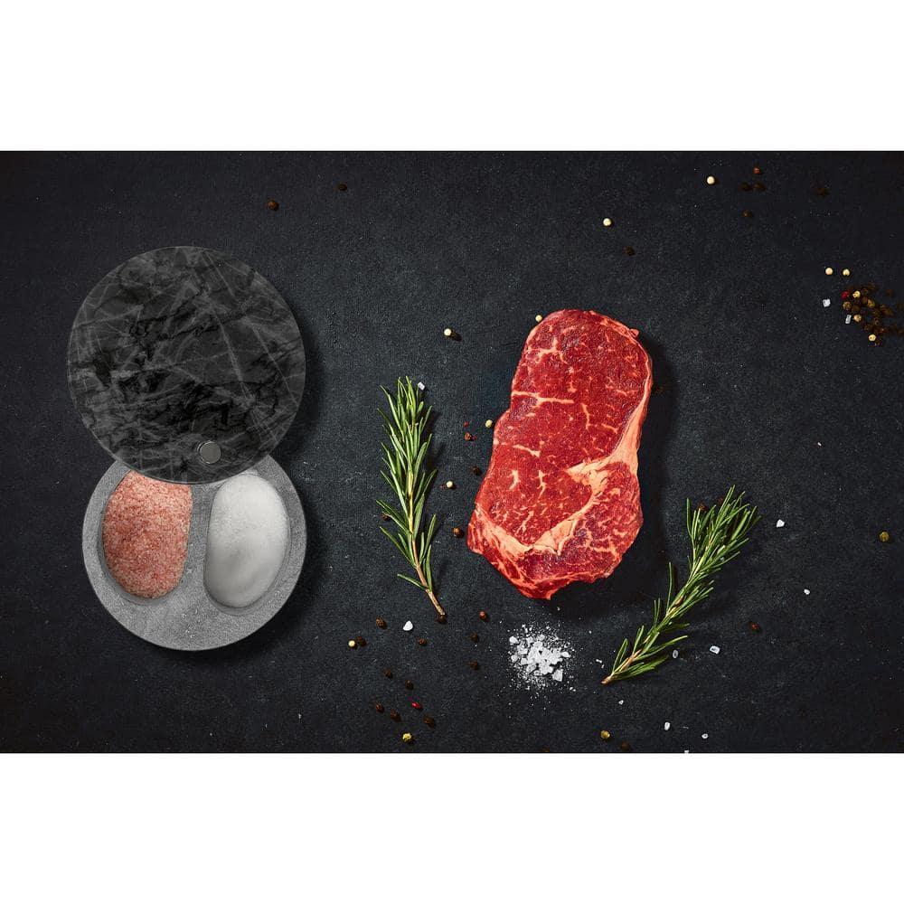 Fox Run Brands Fox Run Marble Double Salt Cellar, Black