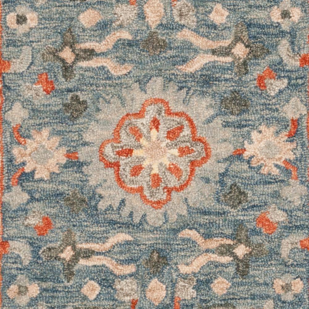 Aspen APN123 Hand Tufted Area Rug - Blue/Rust - 2'3"x5' - Safavieh..