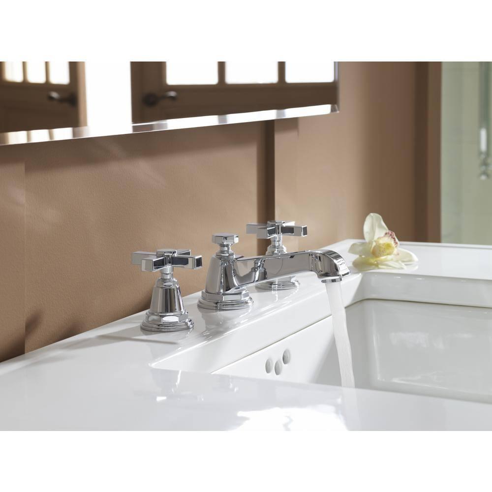 Pinstripe® Pure Widespread Bathroom Sink Faucet with Cross Handles