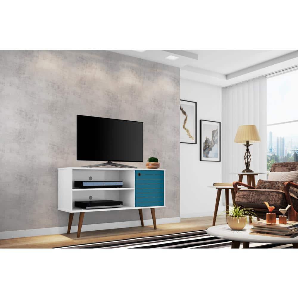 Liberty 42.52" Mid-Century Modern TV Stand with 2 Shelves and 1 Door