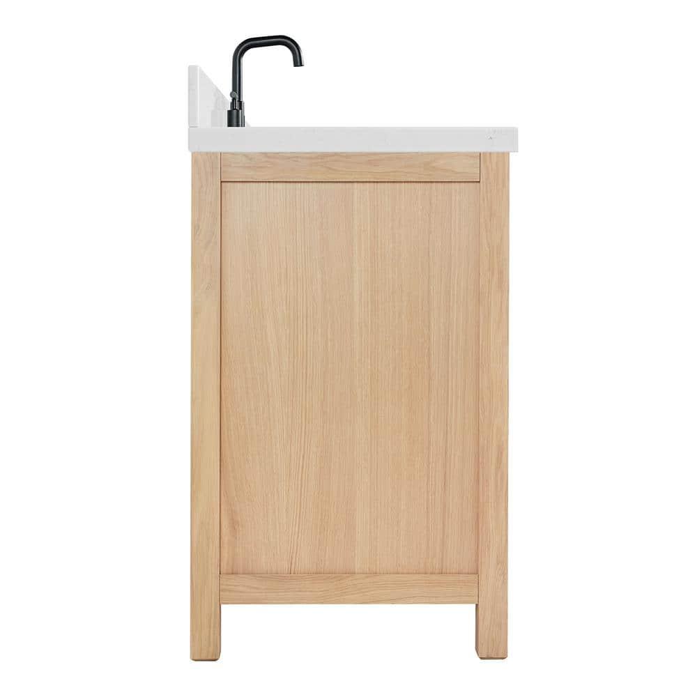 ARIEL Cambridge 48.25 Single Sink Bathroom Vanity with Carrara White Quartz Top
