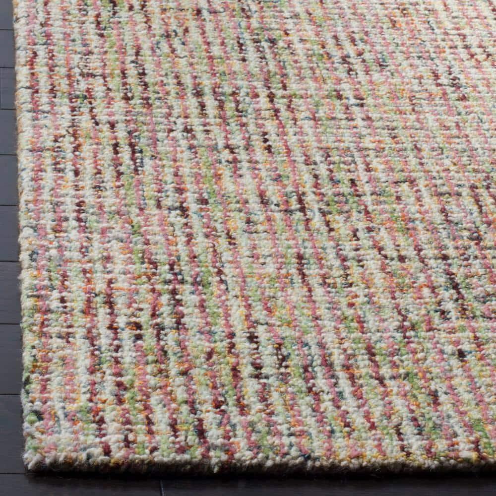 Abstract ABT468 Handmade Indoor Runner - Beige/Rust - 2'-3"x8' - Safavieh