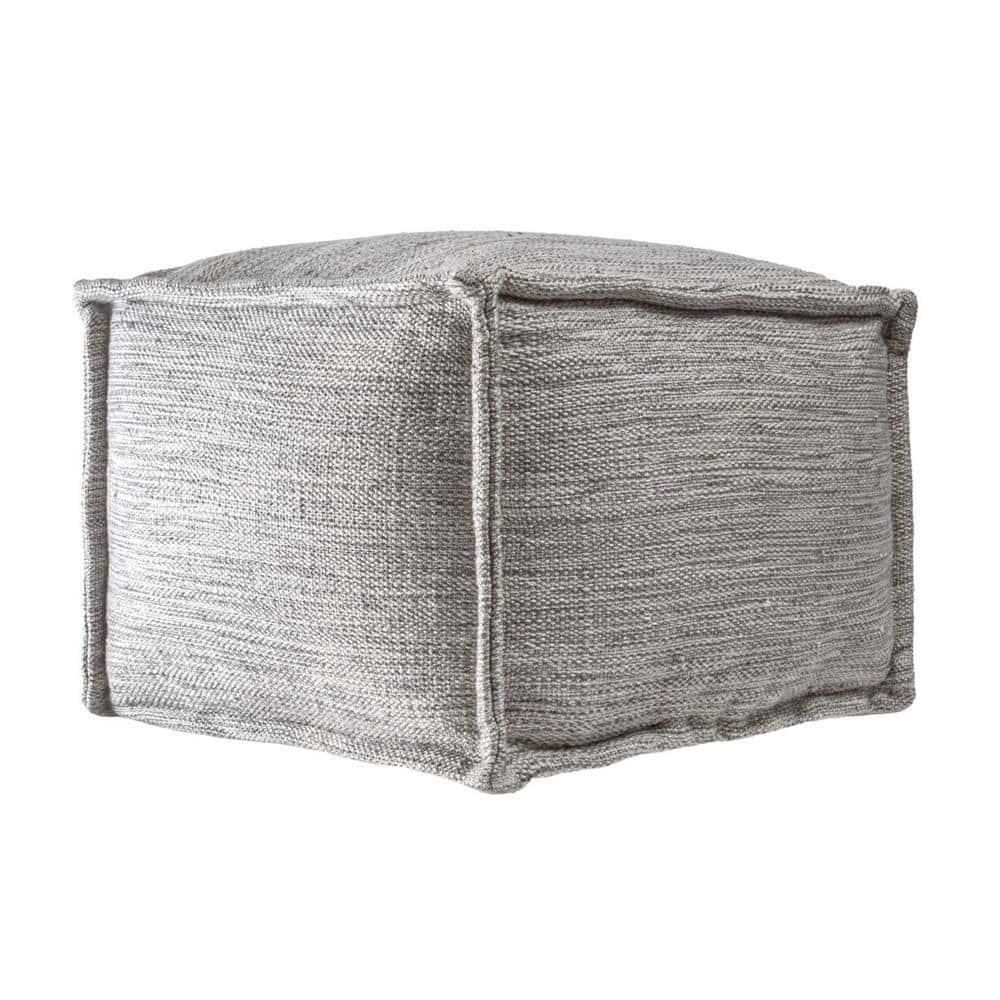 nuLOOM Sofia Casual Flatwoven Solid Indoor/Outdoor Ottoman Pouf