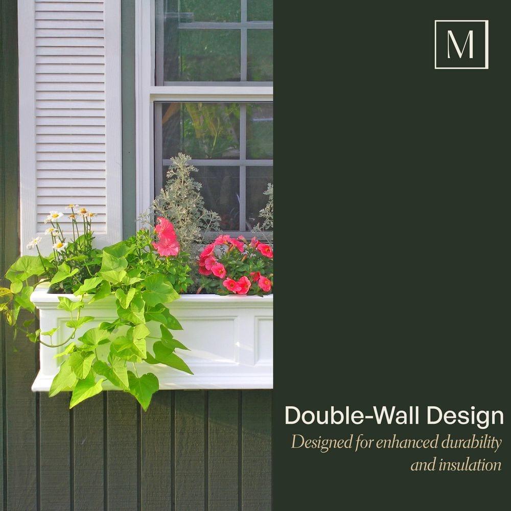 Mayne Inc. Anastasiya Resin Window Box Planter with Water Reservoir