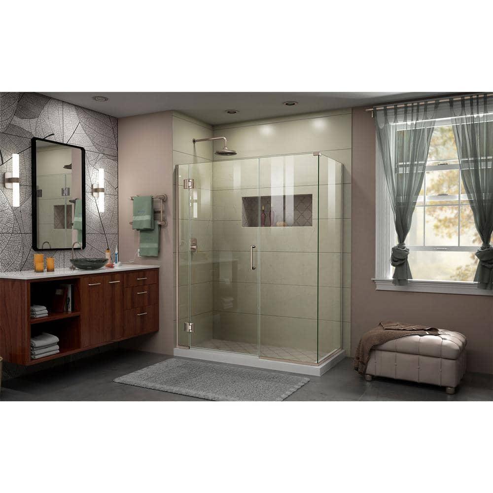 Unidoor-X 58 W x 30.375 D x 72 H Frameless Hinged Shower Enclosure