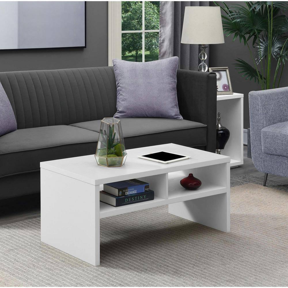 Convenience Concepts Northfield Admiral Deluxe Coffee Table with Shelves, Multiple Finishes