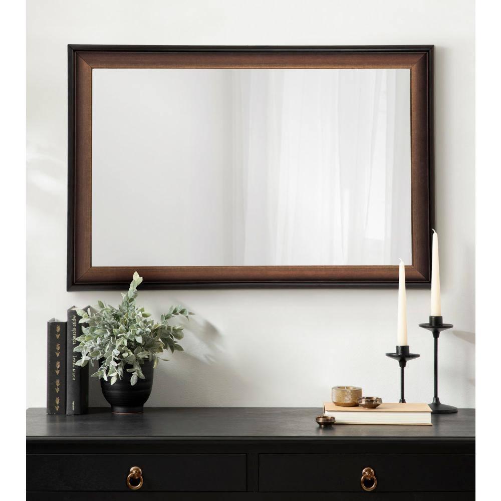 24"x36" Gotley Rectangle Wall Mirror Bronze - Kate & Laurel All Things Decor: Durable, Easy to Hang