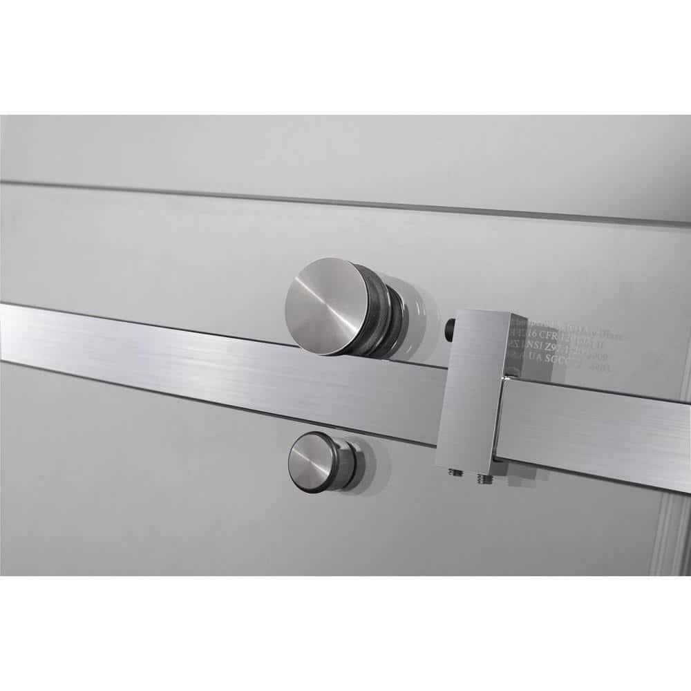 Aston SDR976-TR-SS-60-10-R Moselle 77.5" Single Sliding Frameless Shower Door
