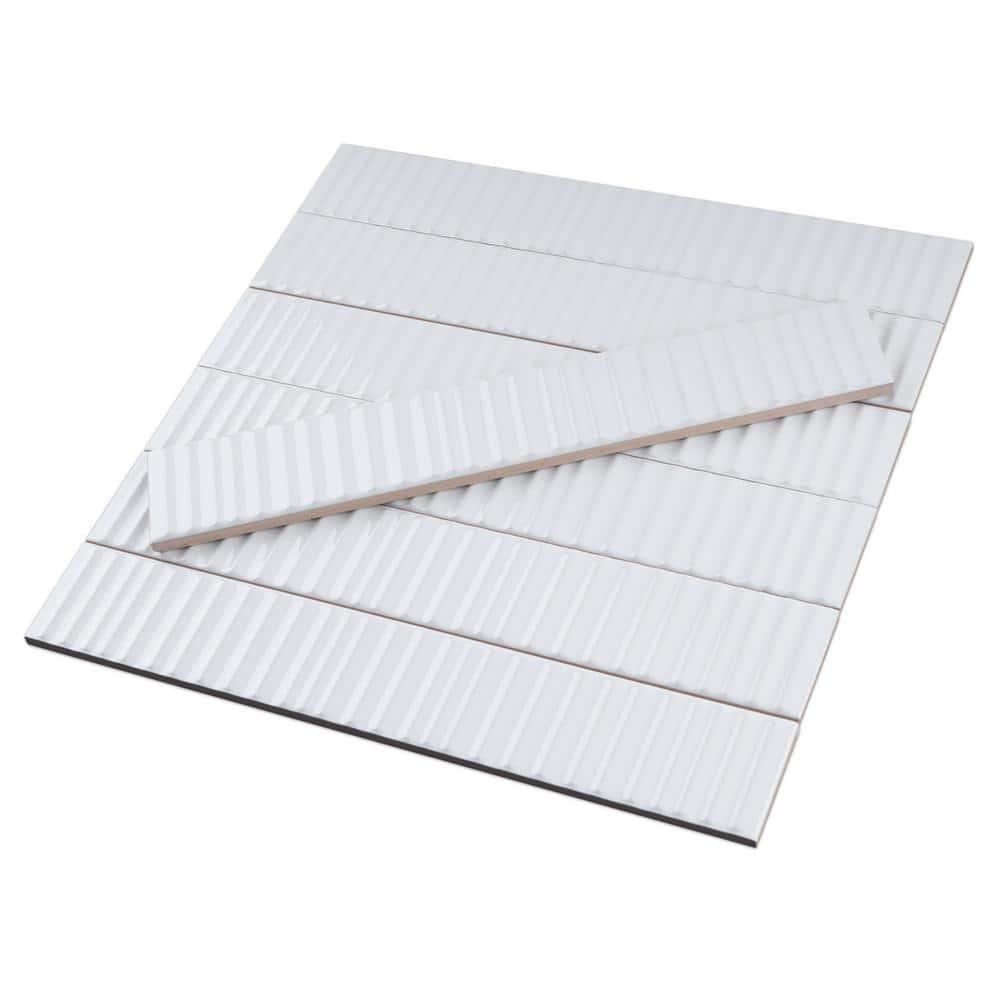 Supreme Tile Nova 1.97 in. X 11.81 in. Polished Ceramic Subway Wall Tile