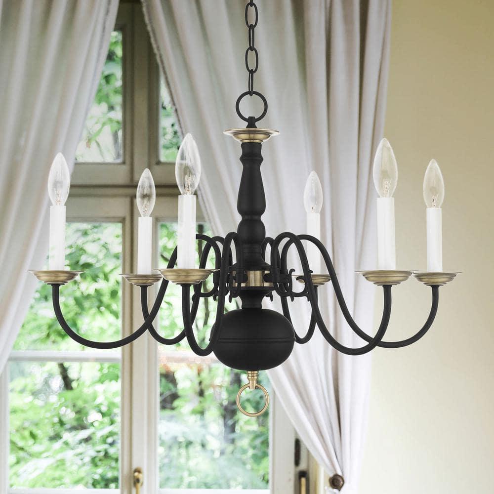 Livex Lighting - Williamsburgh - 6 Light Chandelier in Traditional Style - 24
