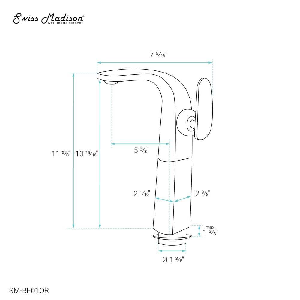 Château Single Hole, Single-Handle, High Arc Bathroom Faucet