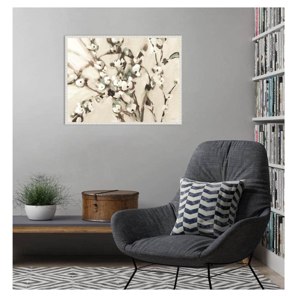 Amanti Art Wild Floral Branches Neutral by Katrina Pete Canvas Wall Art Print Framed 30 x 23-in.