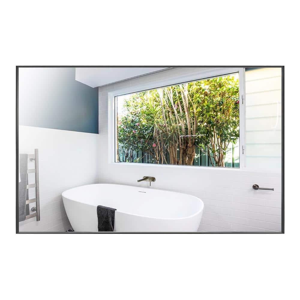 Ledel Modern & Contemporary Rectangle Bathroom Vanity Mirror Metal Framed Wall Mirror